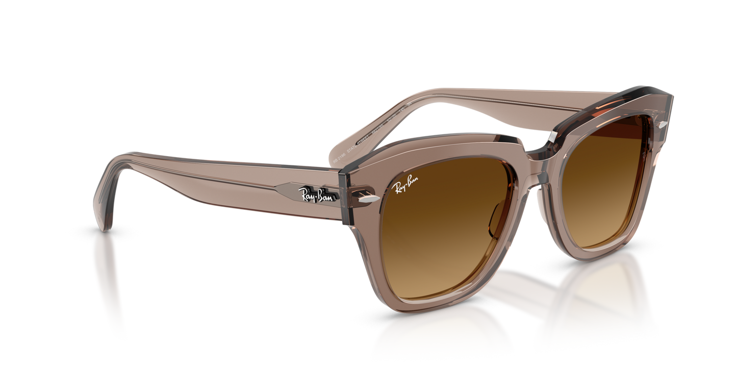 Ray-Ban 0RB2186 STATE STREET 682785 Transparent Light Brown