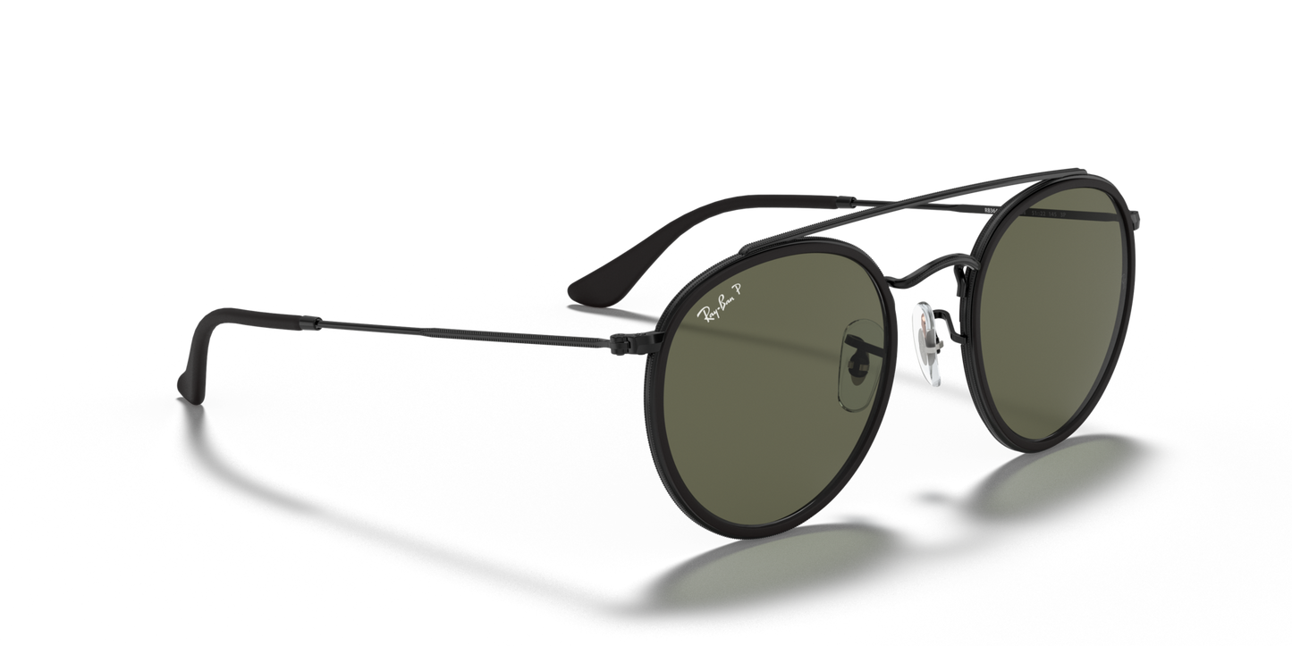 Ray-Ban 0RB3647N 002/58 ROUND DOUBLE BRIDGE Black