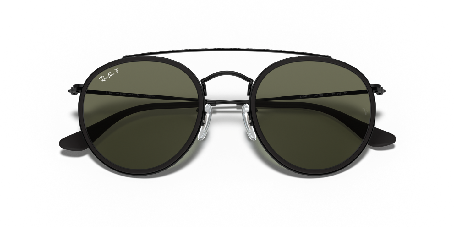 Ray-Ban 0RB3647N 002/58 ROUND DOUBLE BRIDGE Black
