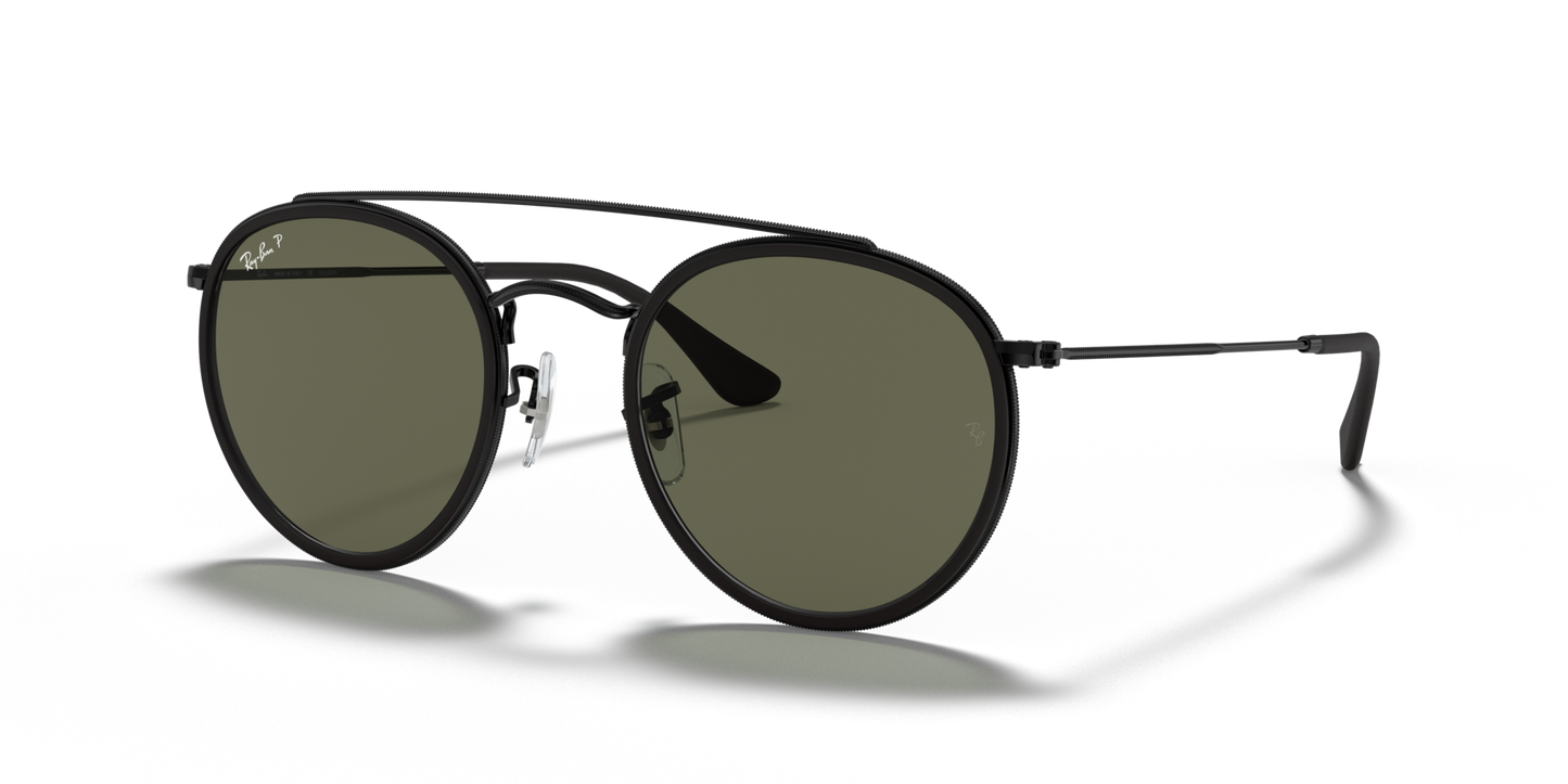 Ray-Ban 0RB3647N 002/58 ROUND DOUBLE BRIDGE Black