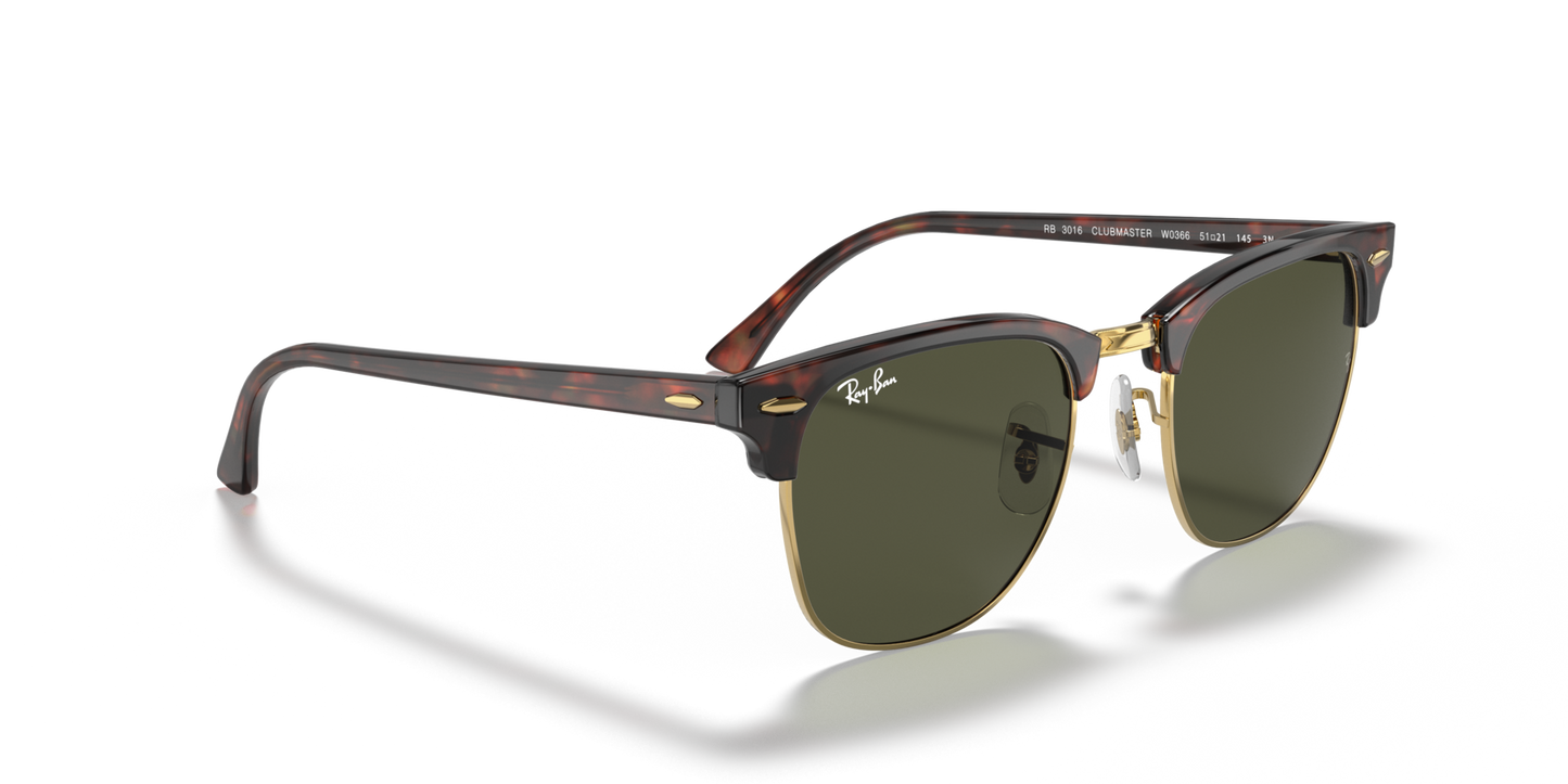 Ray-Ban 0RB3016 CLUBMASTER W0366 Tortoise On Gold